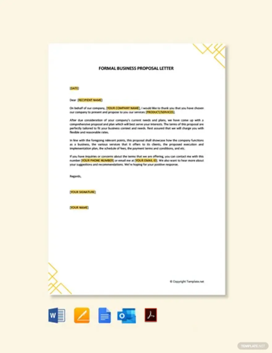 Formal Business Proposal Letter Template