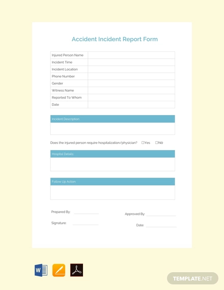 how to write a accident report example