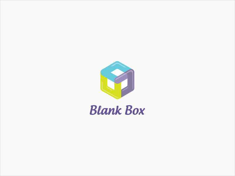 blank colorful box logo