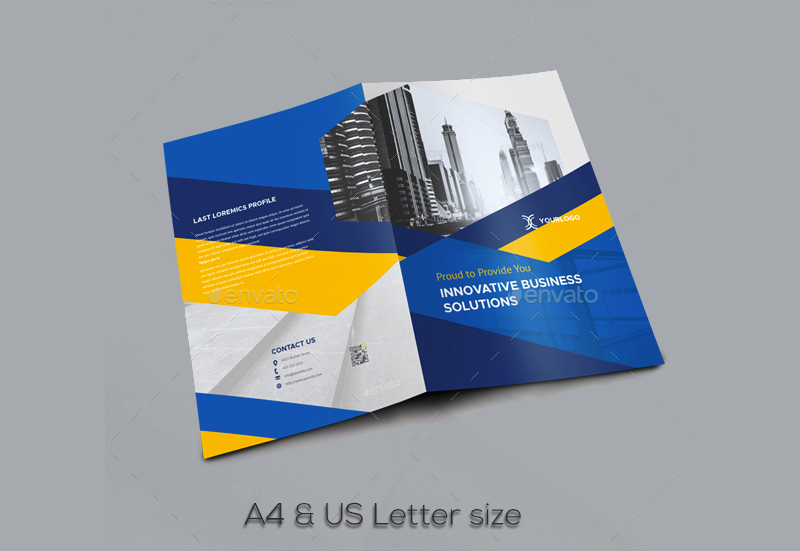 business bi fold brochure