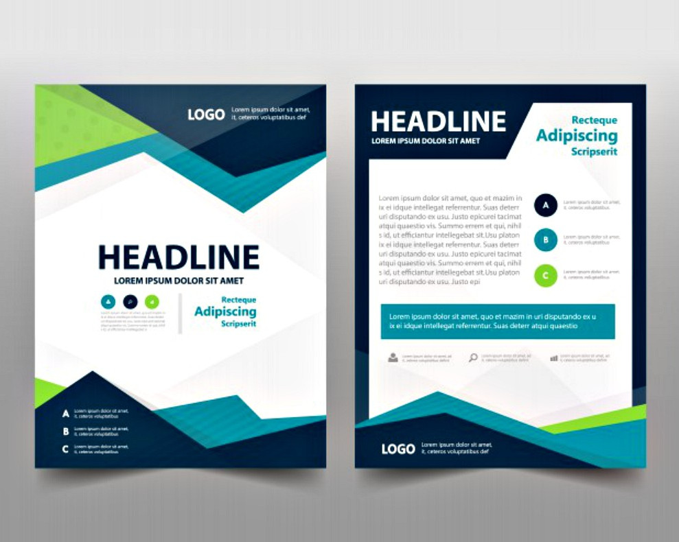 business brochure template with space for text