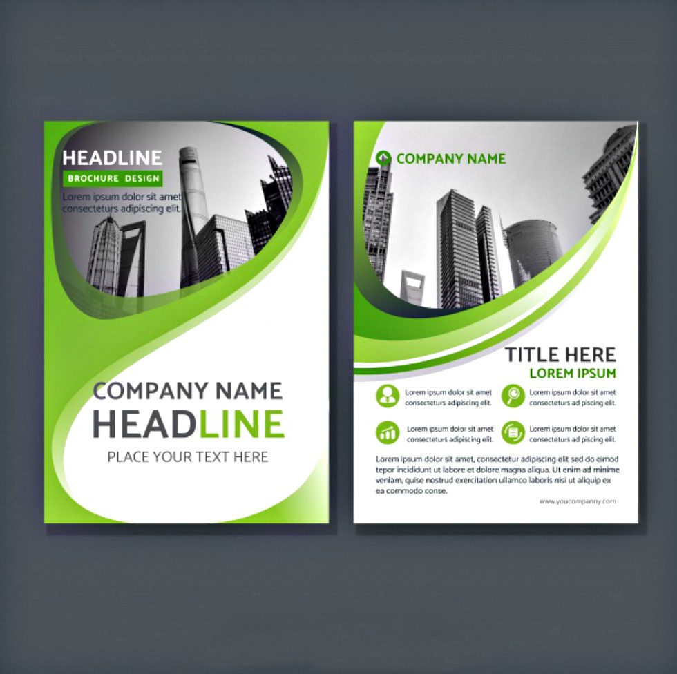 green corporate abstract brochure