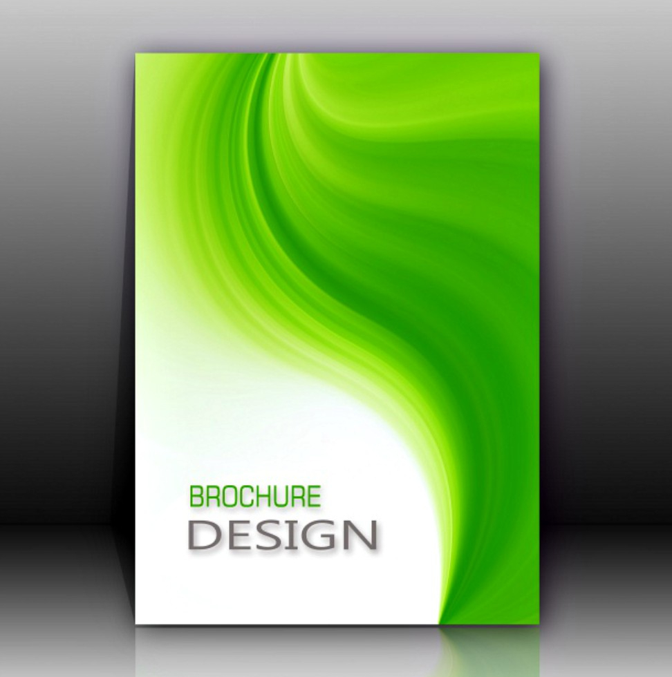 green and white brochure design