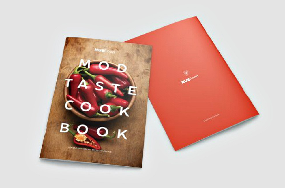 modern cookbook indesign template