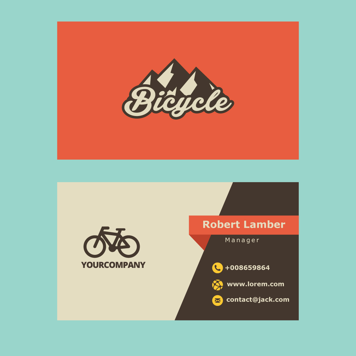 Retro Business Card Logo