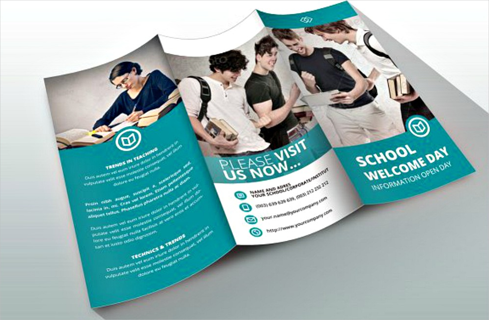 school indesign brochure template