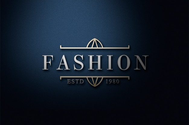 dark fashion logo mock up