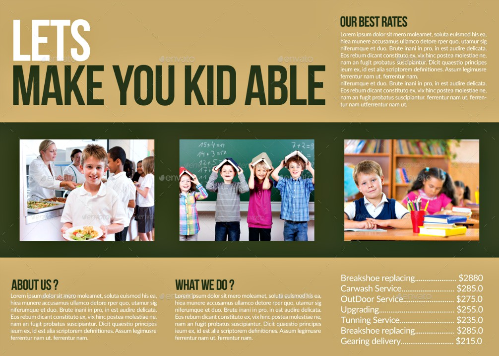 Examples of Education Brochure Designs 18+ in EPS AI Illustrator