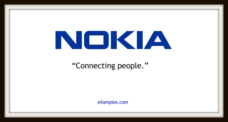 Nokia: "Connecting people."