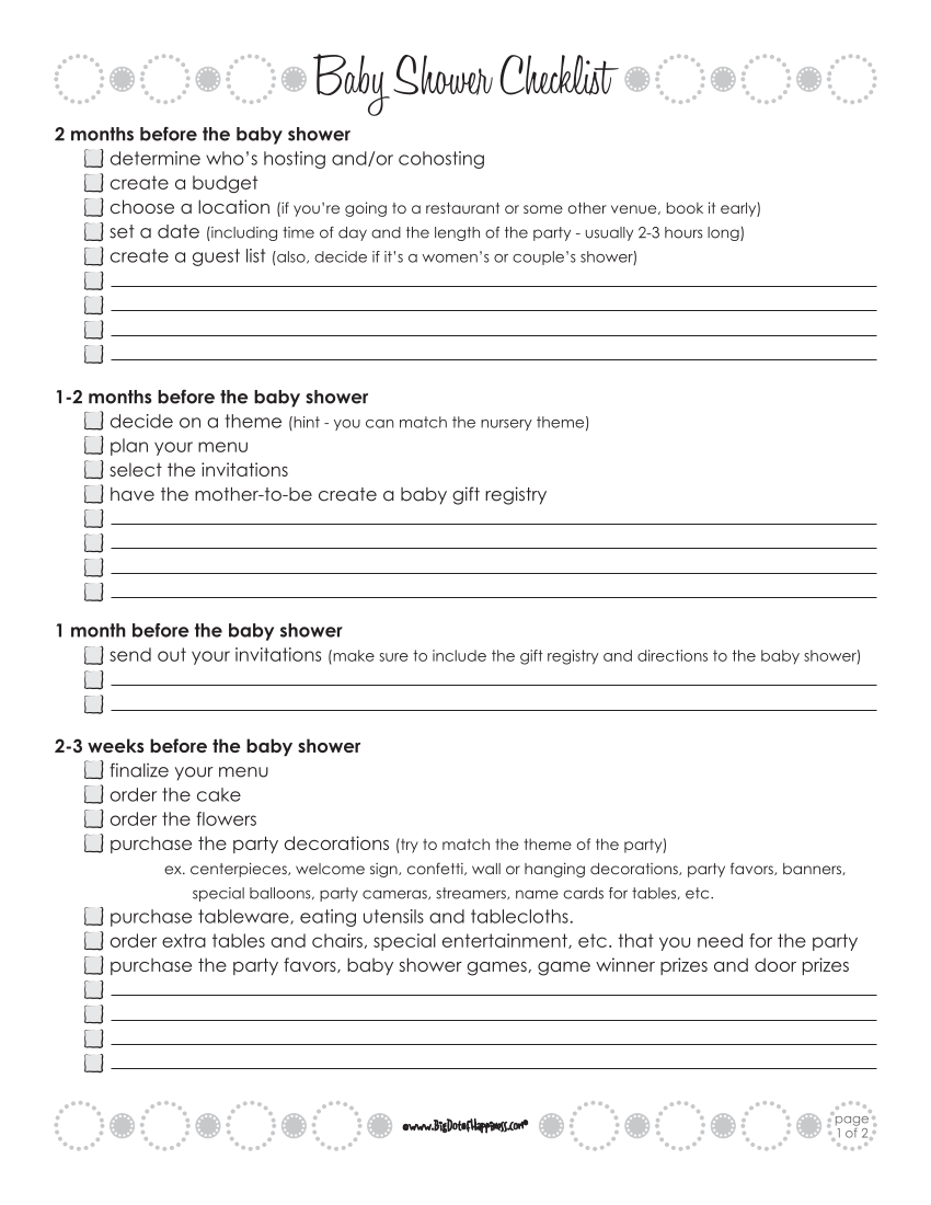 1 Baby Shower Checklist PDF 0511111