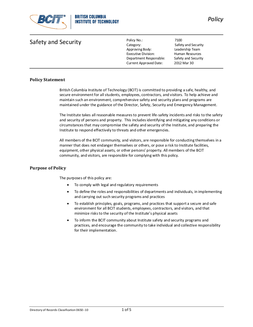 FREE 11 Security Policy Examples In PDF Examples