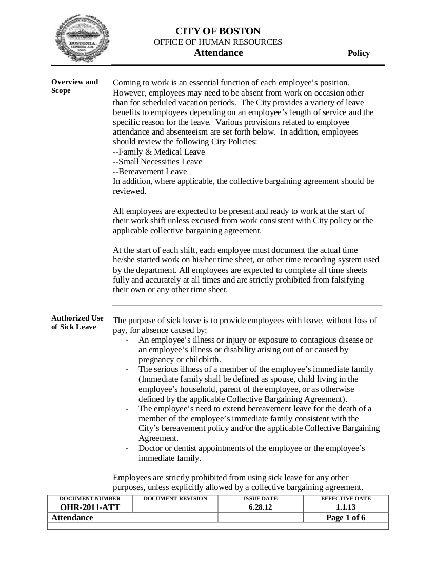 Attendance Policy 15 Examples Format Pdf 1763