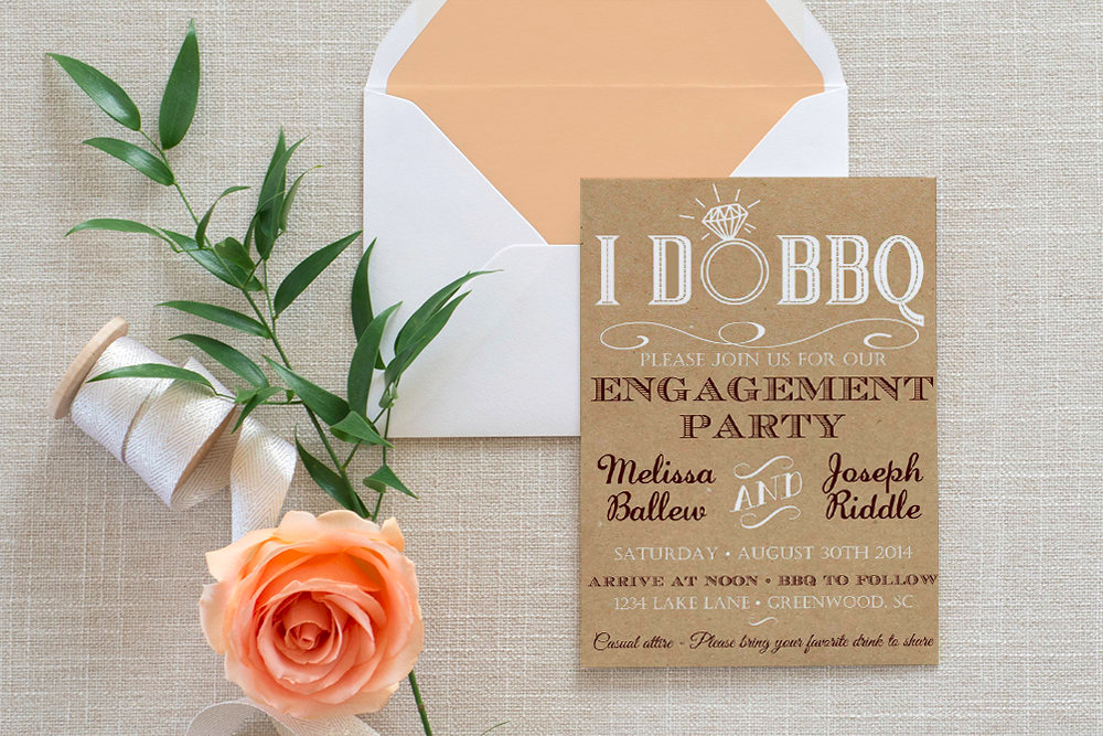bbq engagement party invitation