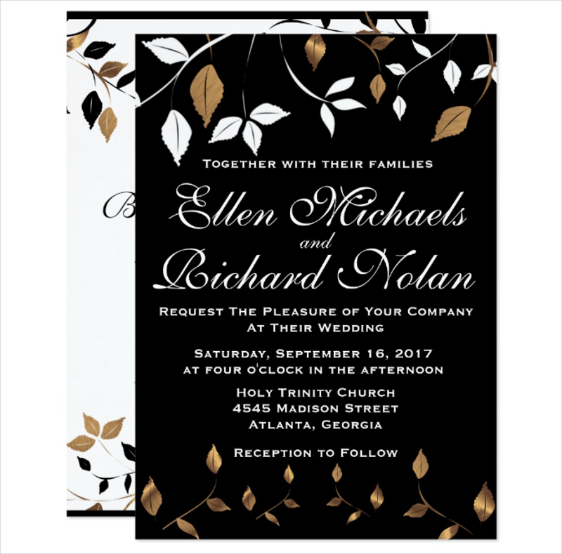 Free 16 Printable Wedding Invitation Designs Examples In Psd