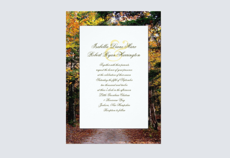 custom fall wedding invitation