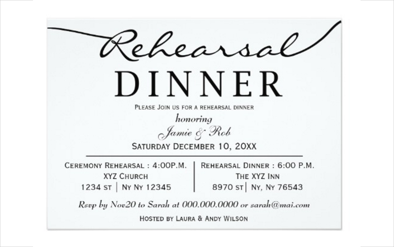Elegant Dinner Invitation