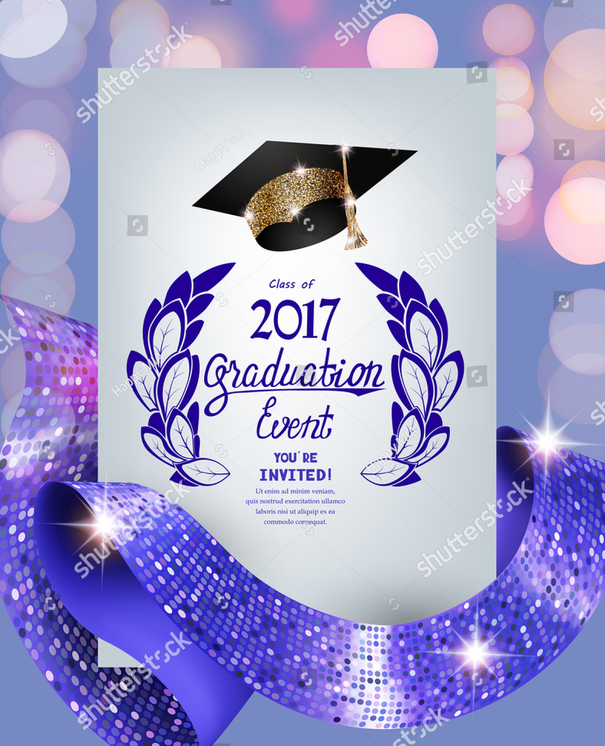 elegant graduation party invitation