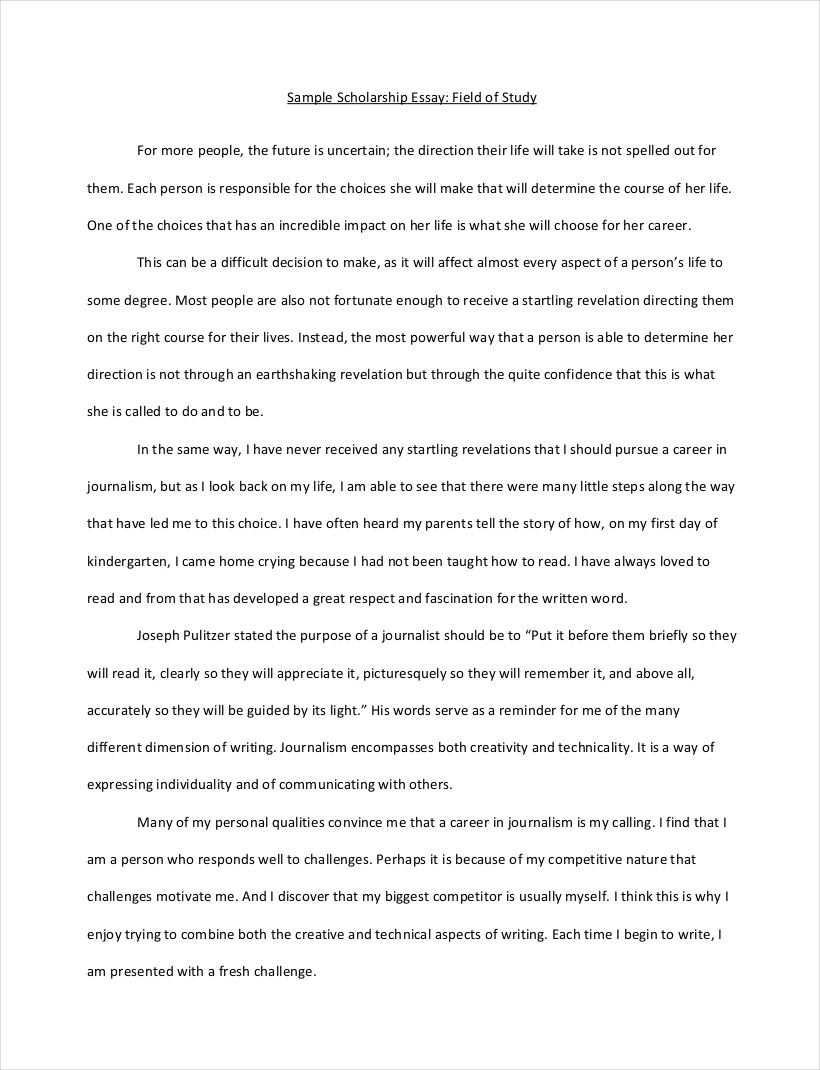 field of study scholarship essay1