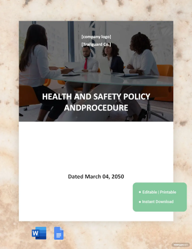 HealthSafety Policy - 23+ Examples, Format, Pdf | Examples