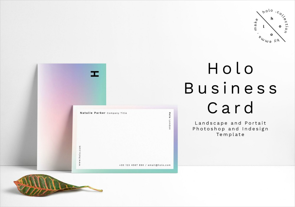 holo business card design