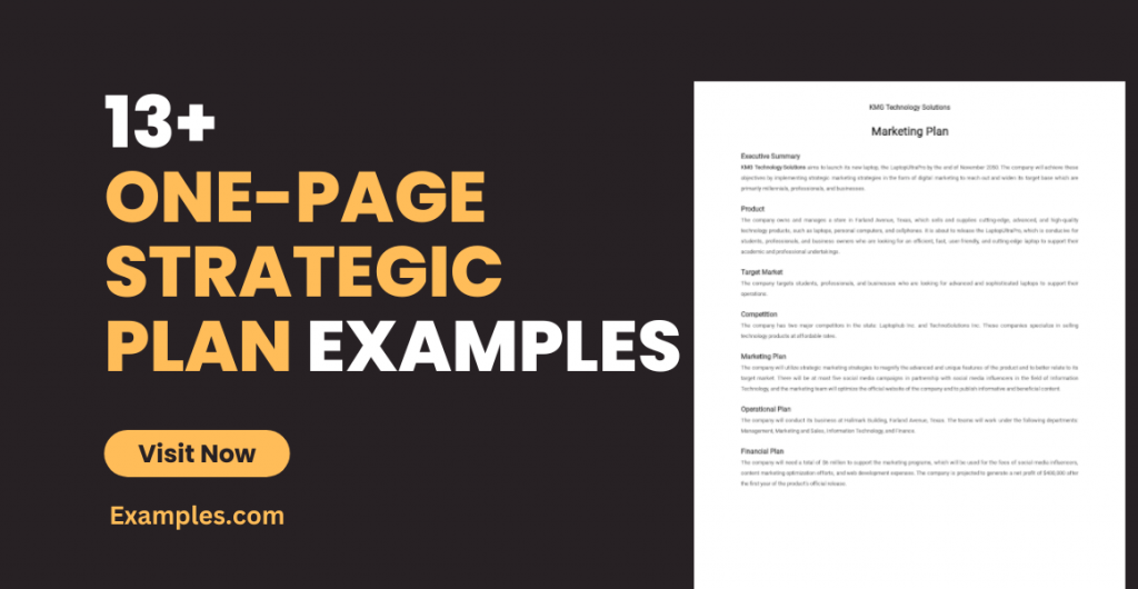 One-Page Strategic Plan Examples