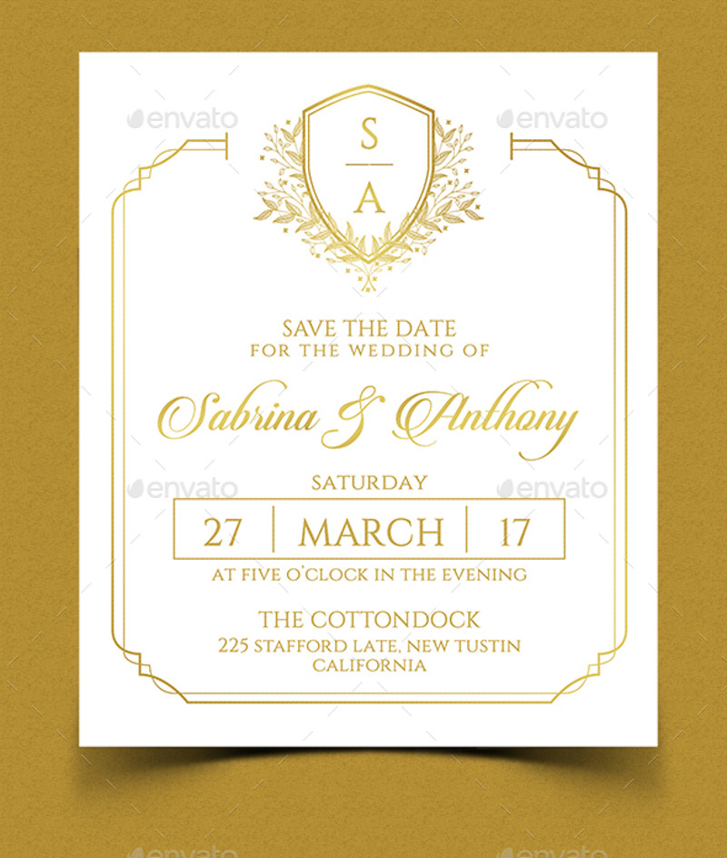 Printable Elegant Wedding Invitation