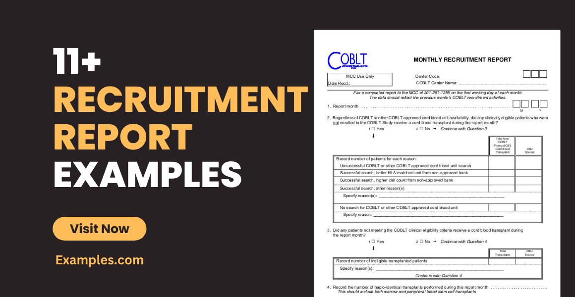 Recruitment Report Examples