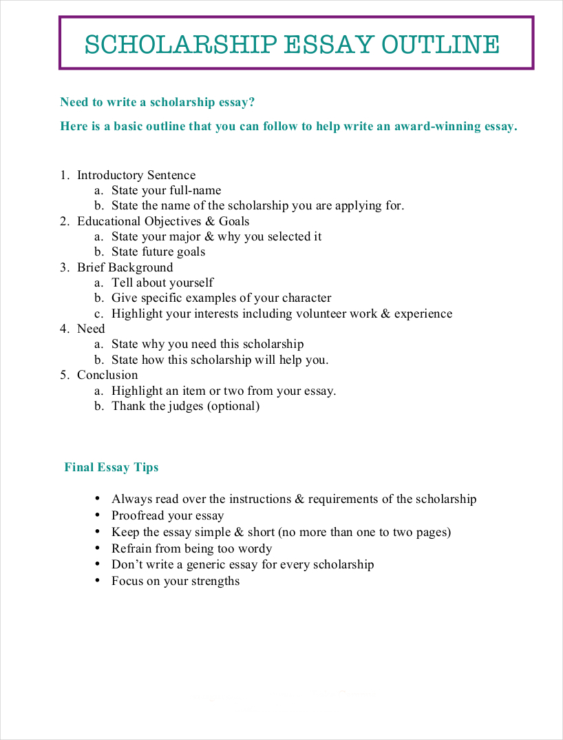 secondary How to write an essay about yourself for scholarship ()