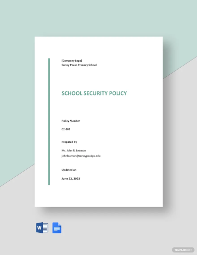 School Security Policy Template