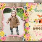 Woodland Fox Photo Thank-You Card