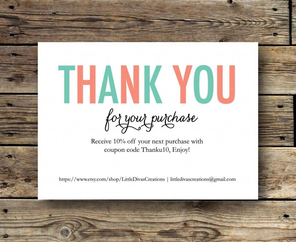 Free Printable Thank You Business Cards