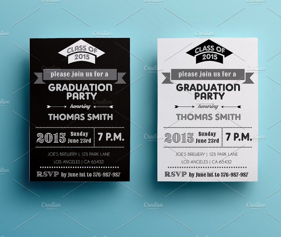 vintage Graduation Party Invitation