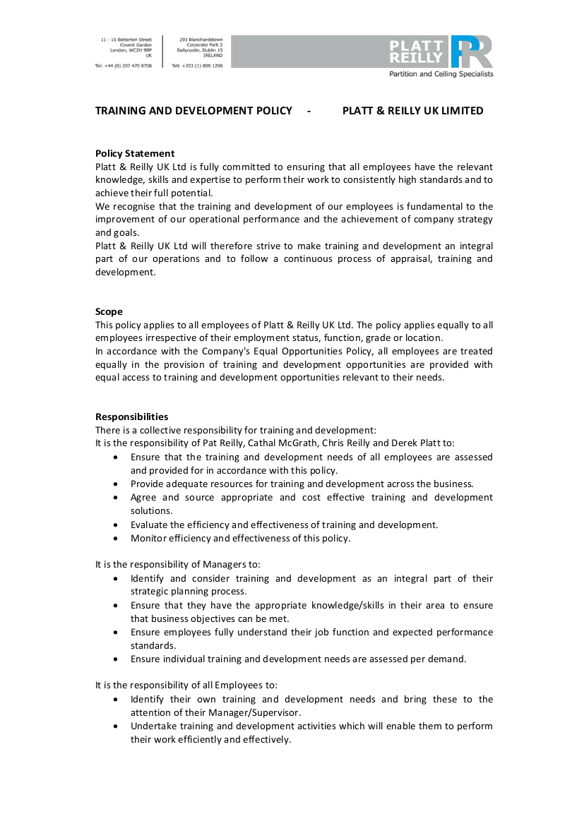 FREE 14+ Examples of Training Policy in PDF Examples