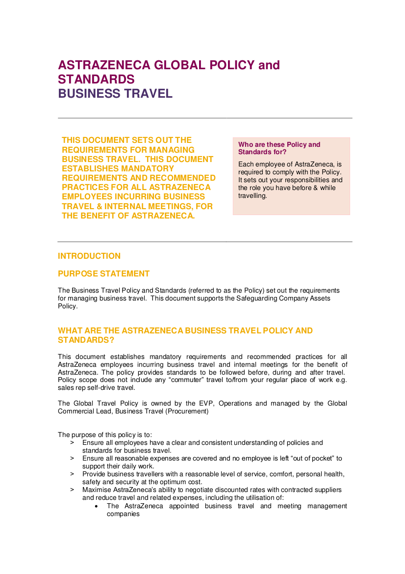 Travel Policy 25+ Examples, Format, Word, Pages, Pdf