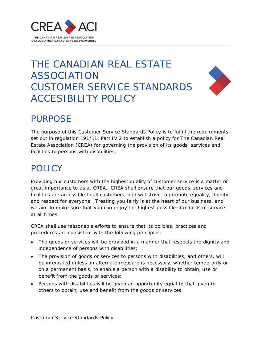 18 Customer Service Policy Statement 2016 EN