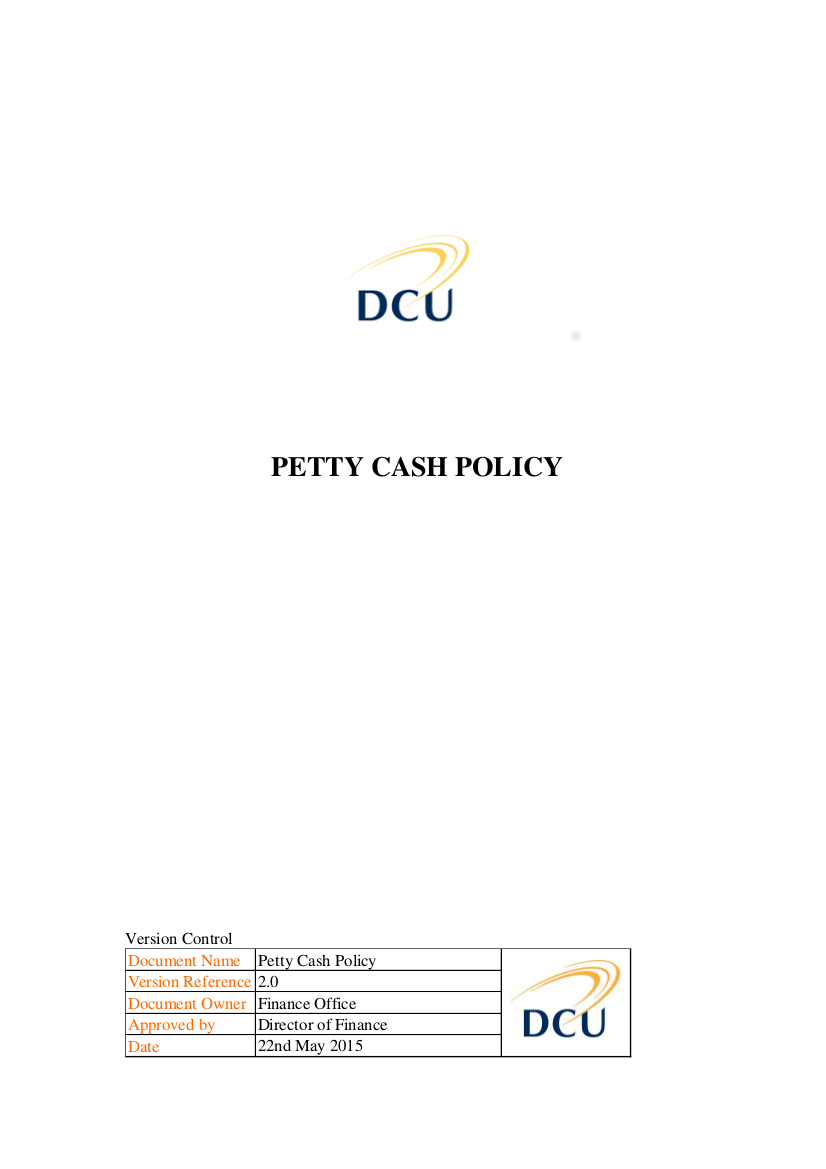 Petty Cash Templates DocTemplates