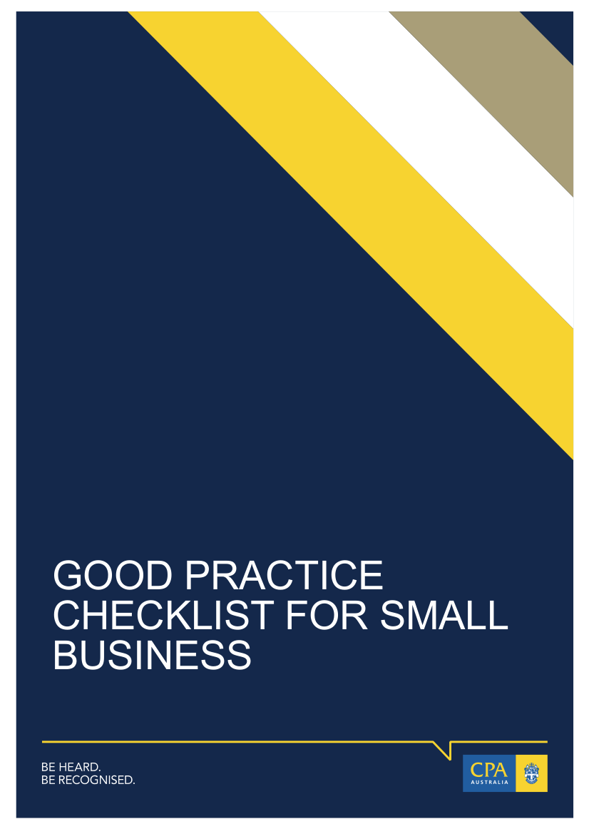 2 good practice checklist small business