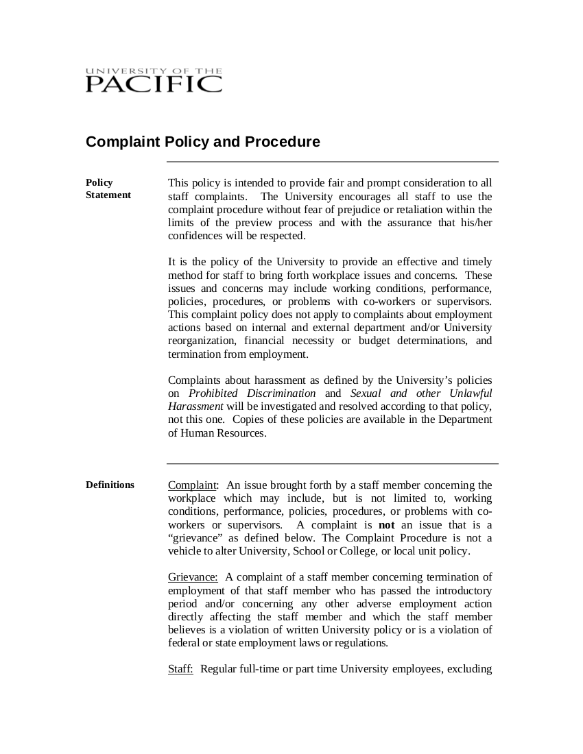 Complaint Policy 19+ Examples, Format, Pdf Examples