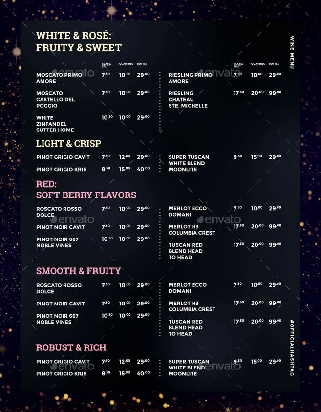 Finest Wine Menu - 14+ Examples, Format, Pdf | Examples