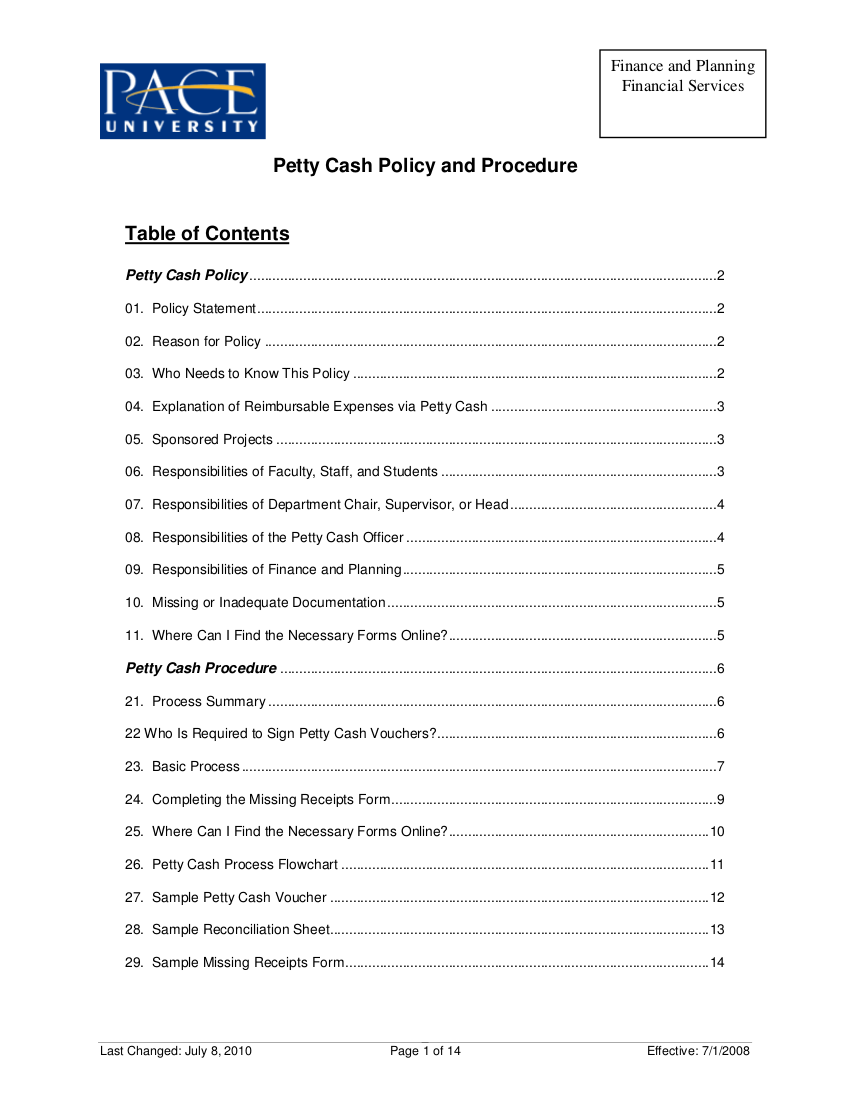 4 petty cash policy and procedure2010