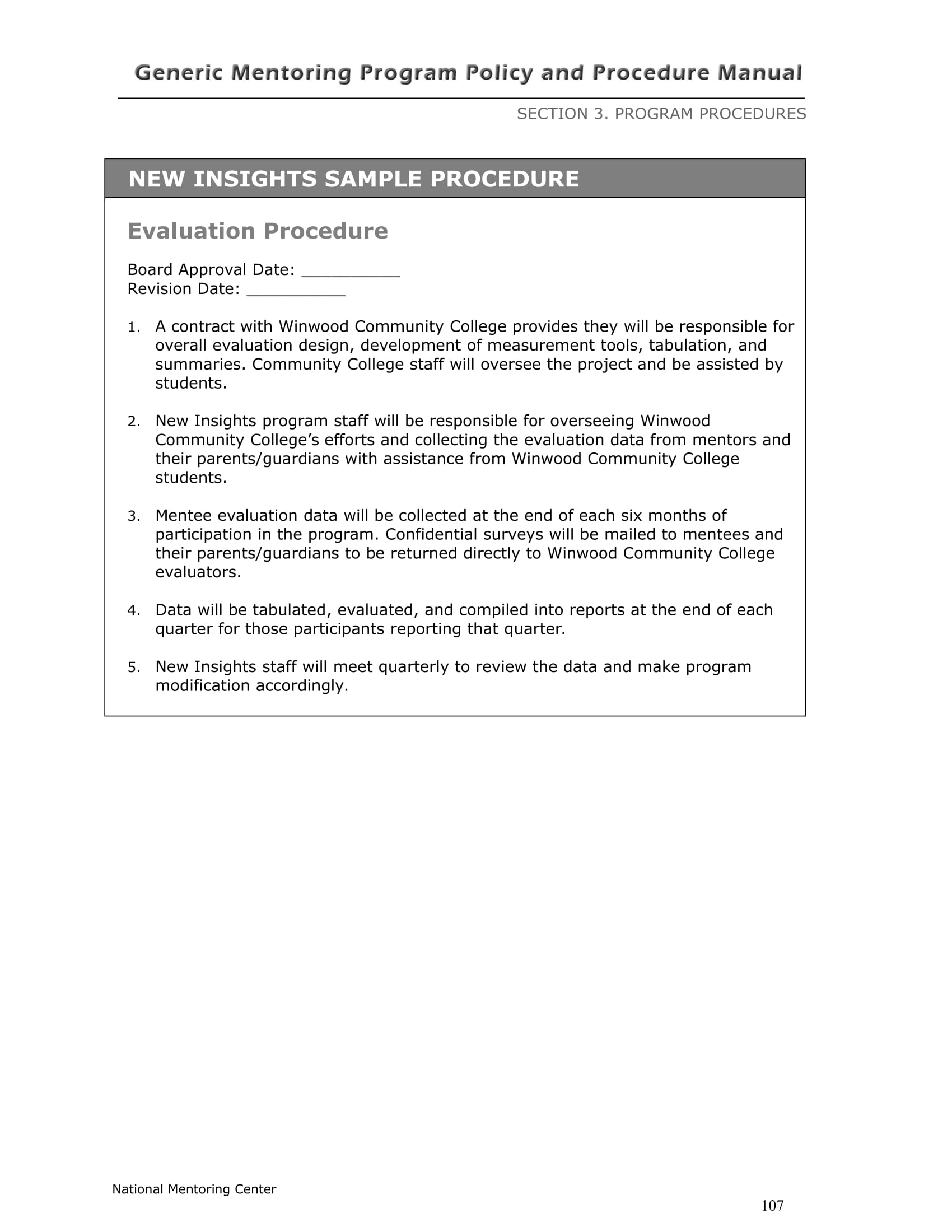 4 policy template 113