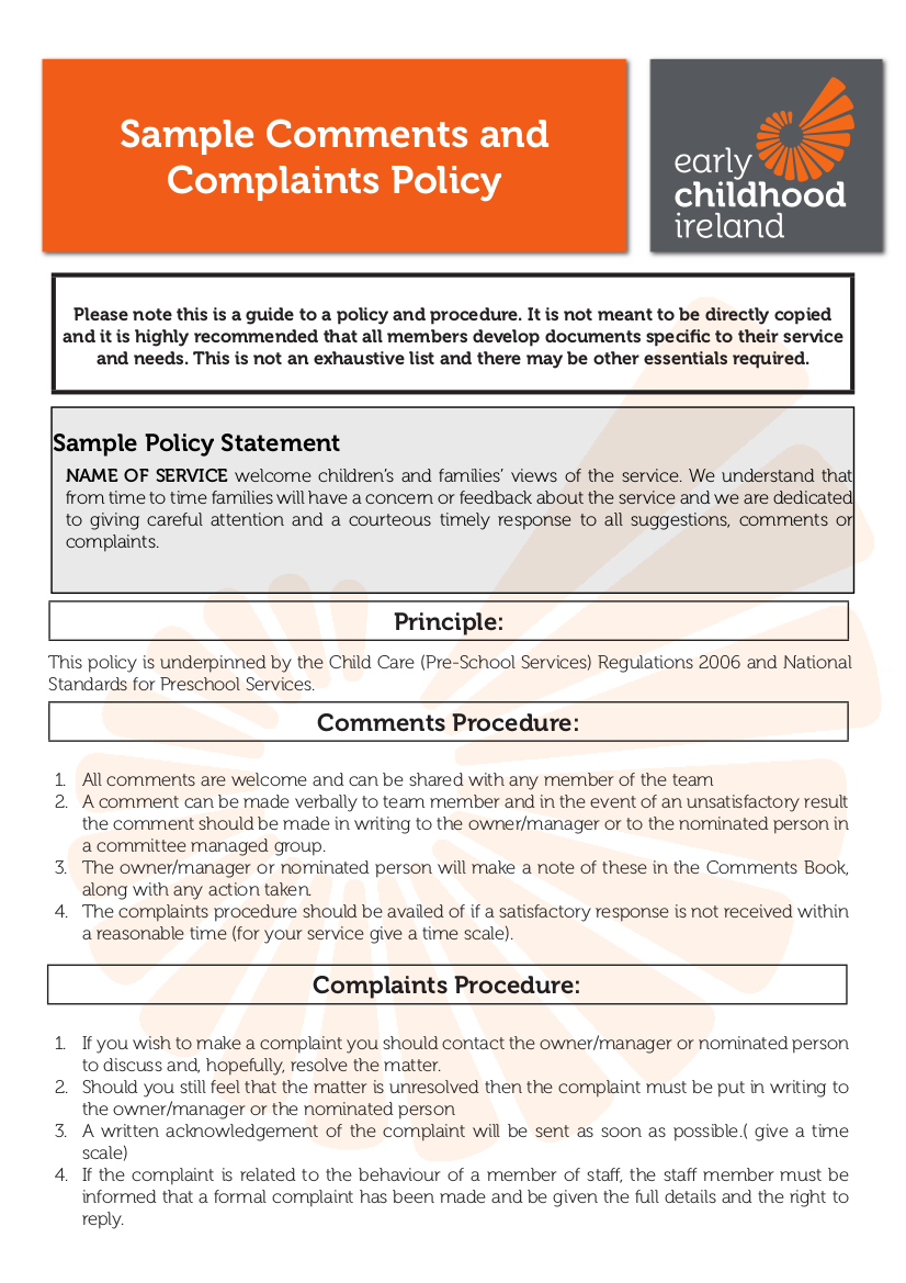 Complaint Policy 19 Examples Format Pdf Examples 8816