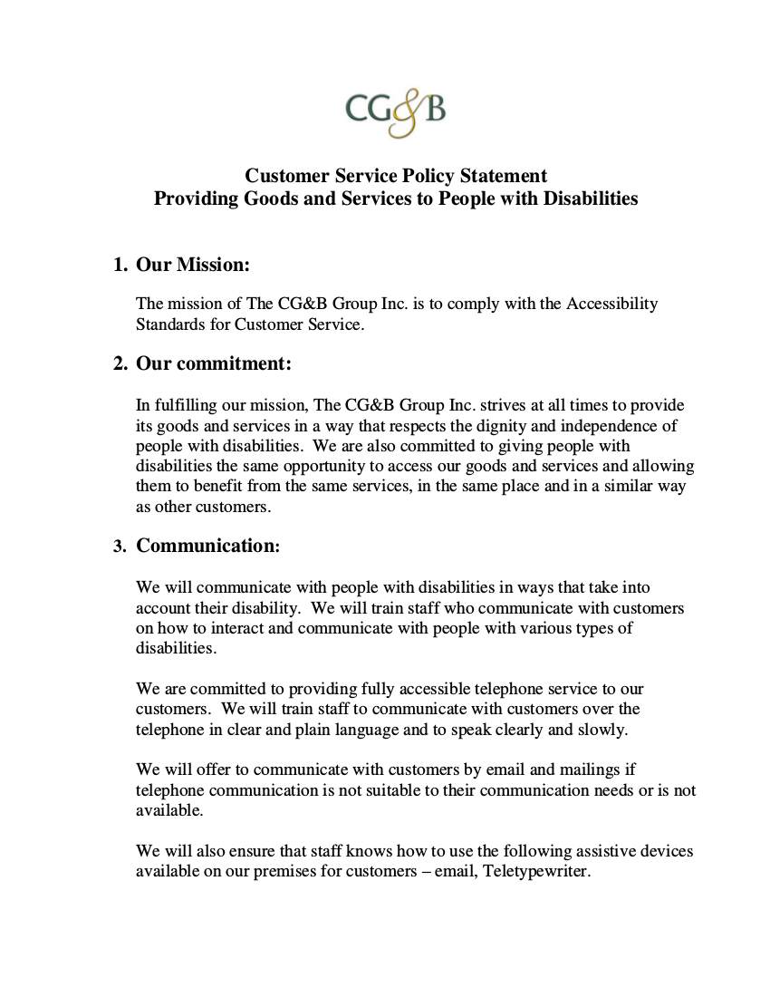 Goj Customer Service Policies And Procedures