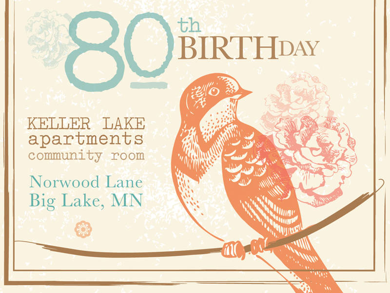 80th birthday invitation template