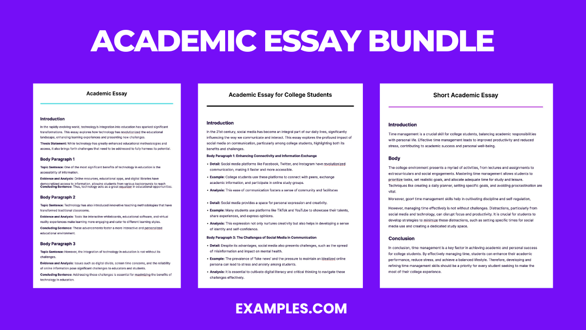 academic essay bundle