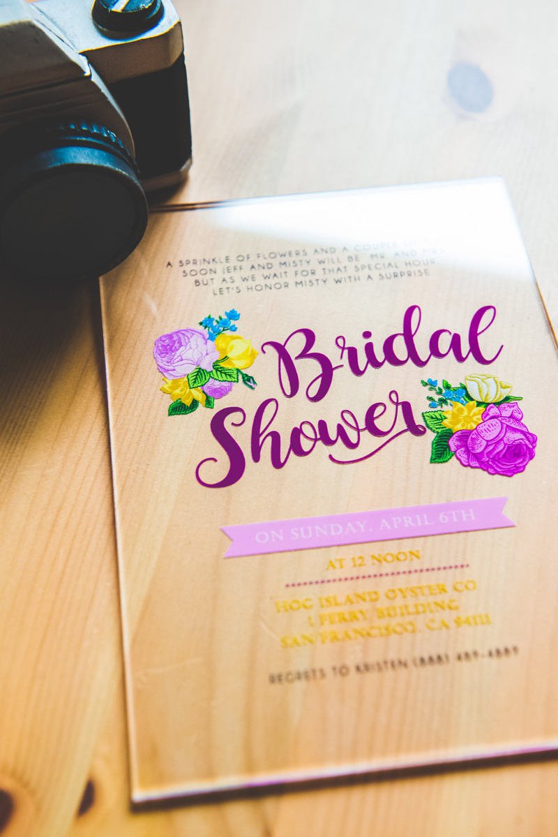 Acrylic Invitation for Bridal Shower Design