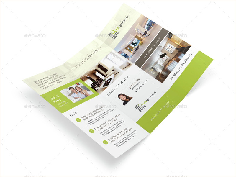apartment for rent trifold brochure