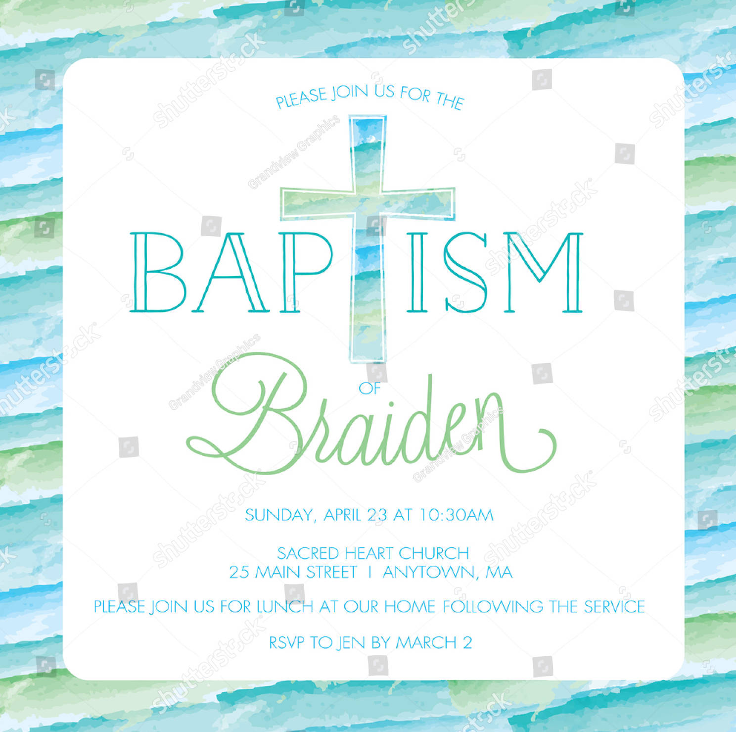 baptism christening invitation card