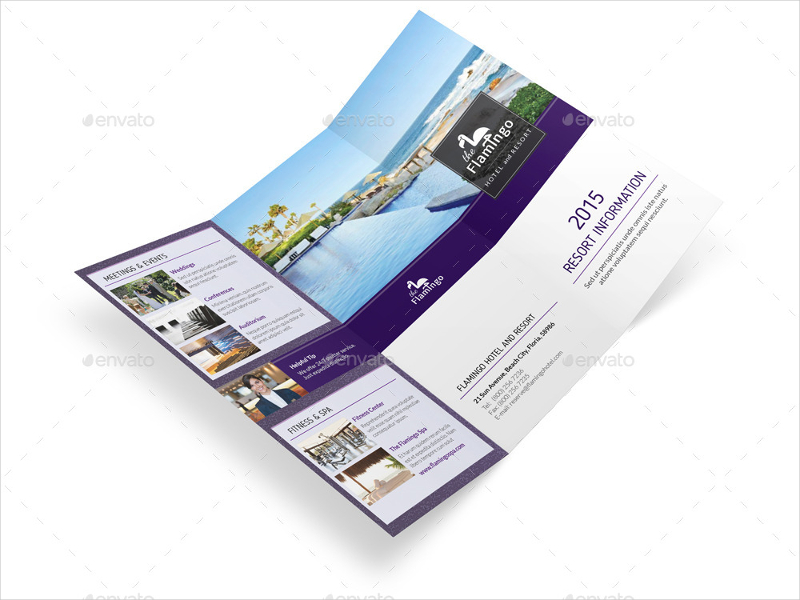 Beach Resort Trifold Brochure