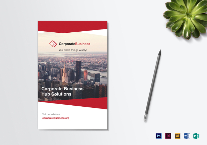 bi fold corporate small business brochure template